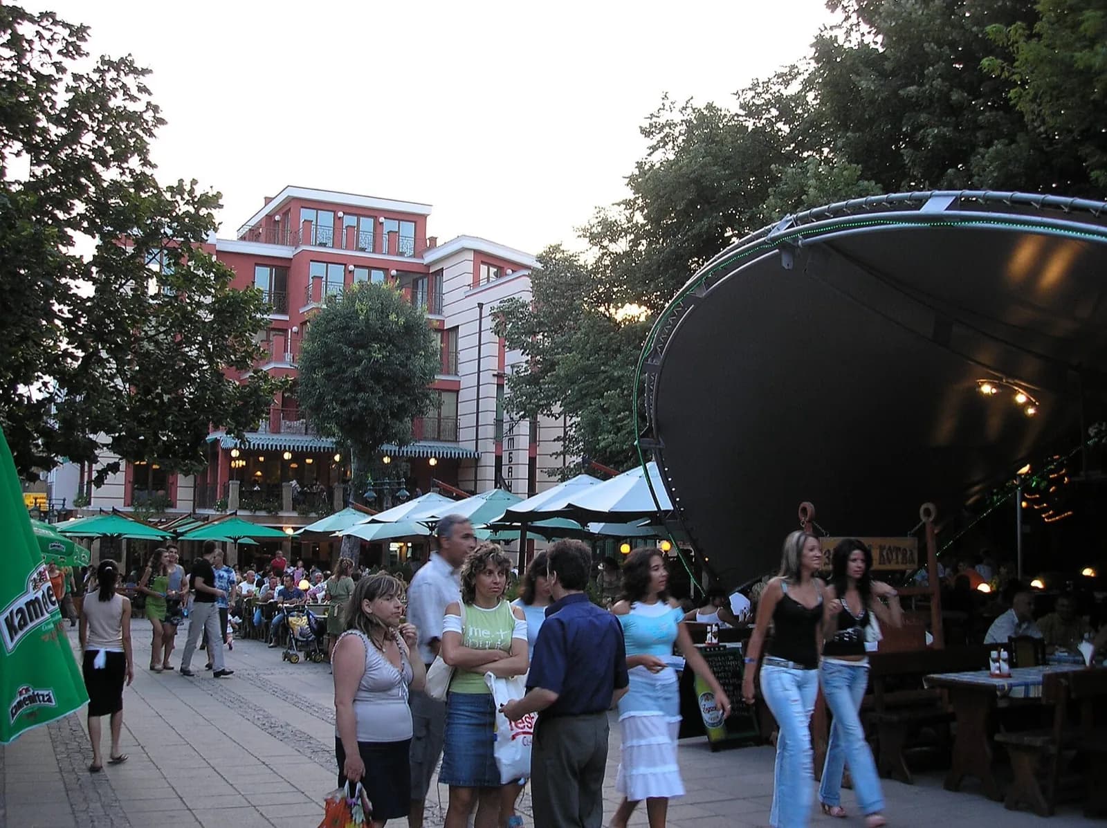 Burgas'ta Bogoridi yaya bulvarı