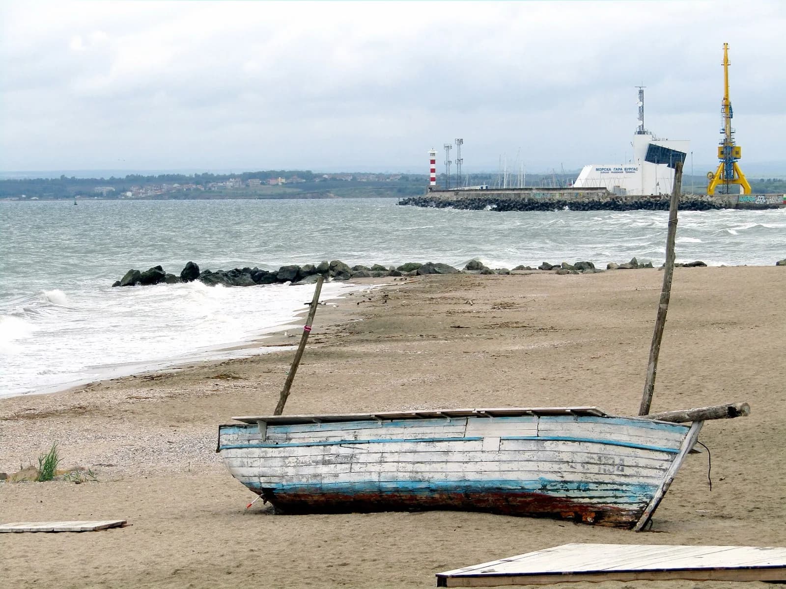 Burgas merkez plajı ve Karadeniz